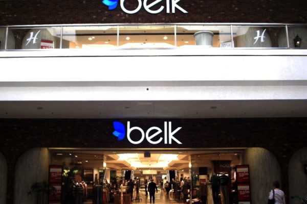 belk signs, mall signage, retail sign