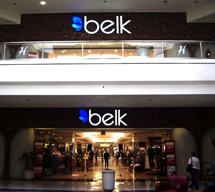 belk signs, mall signage, retail sign