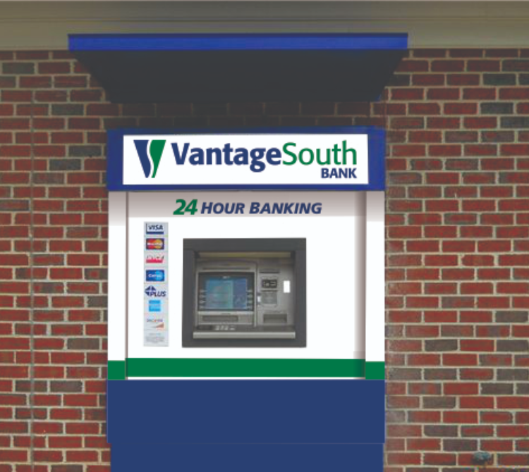 vantage south bank, ATM signage and graphics