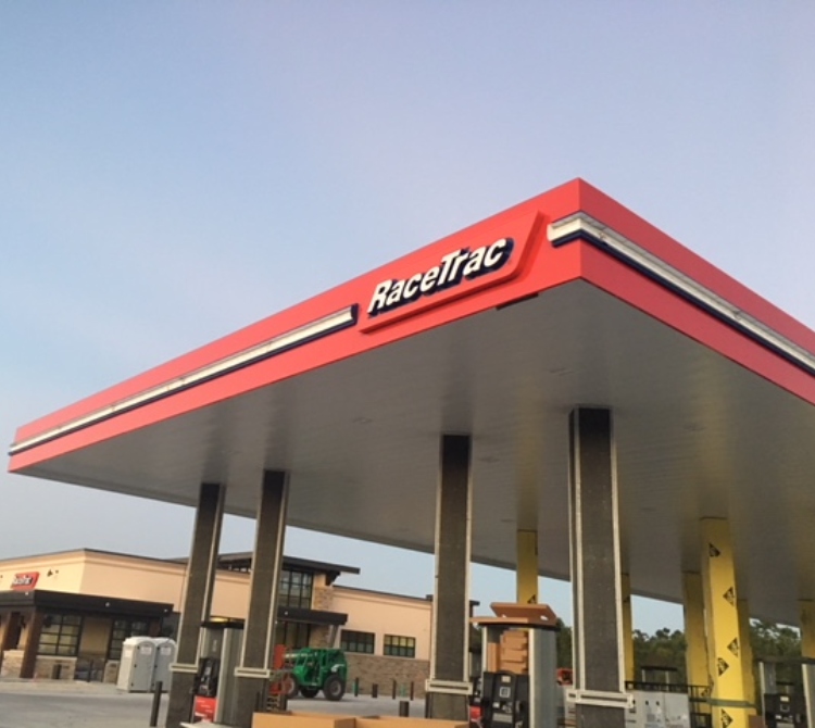 RaceTrac Canopy, Gas station signage, multi-location brand signage